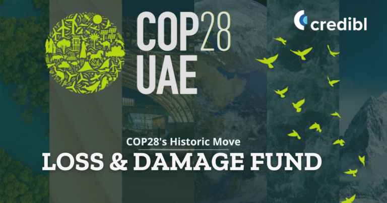 COP28 Conference Loss and Damage Fund Banner