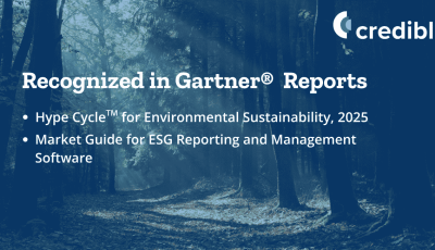 Credibl recognized in Two Gartner® Reports: Hype Cycle for Environmental Sustainability, 2025, and Market Guide for ESG Reporting and Management Software